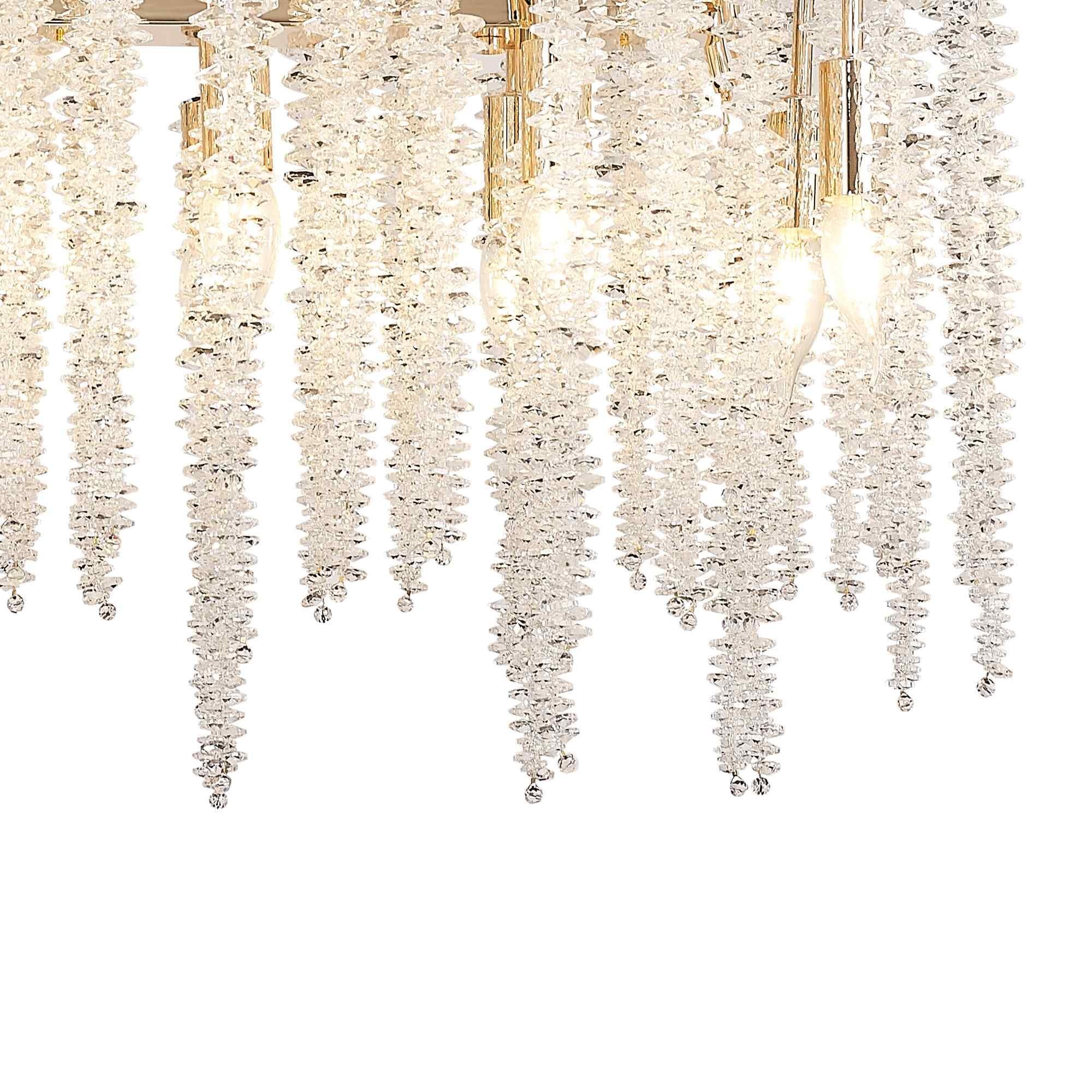IL32858 Wisteria Oval Pendant 12 Light E14 French Gold / Crystal