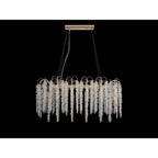 IL32858 Wisteria Oval Pendant 12 Light E14 French Gold / Crystal