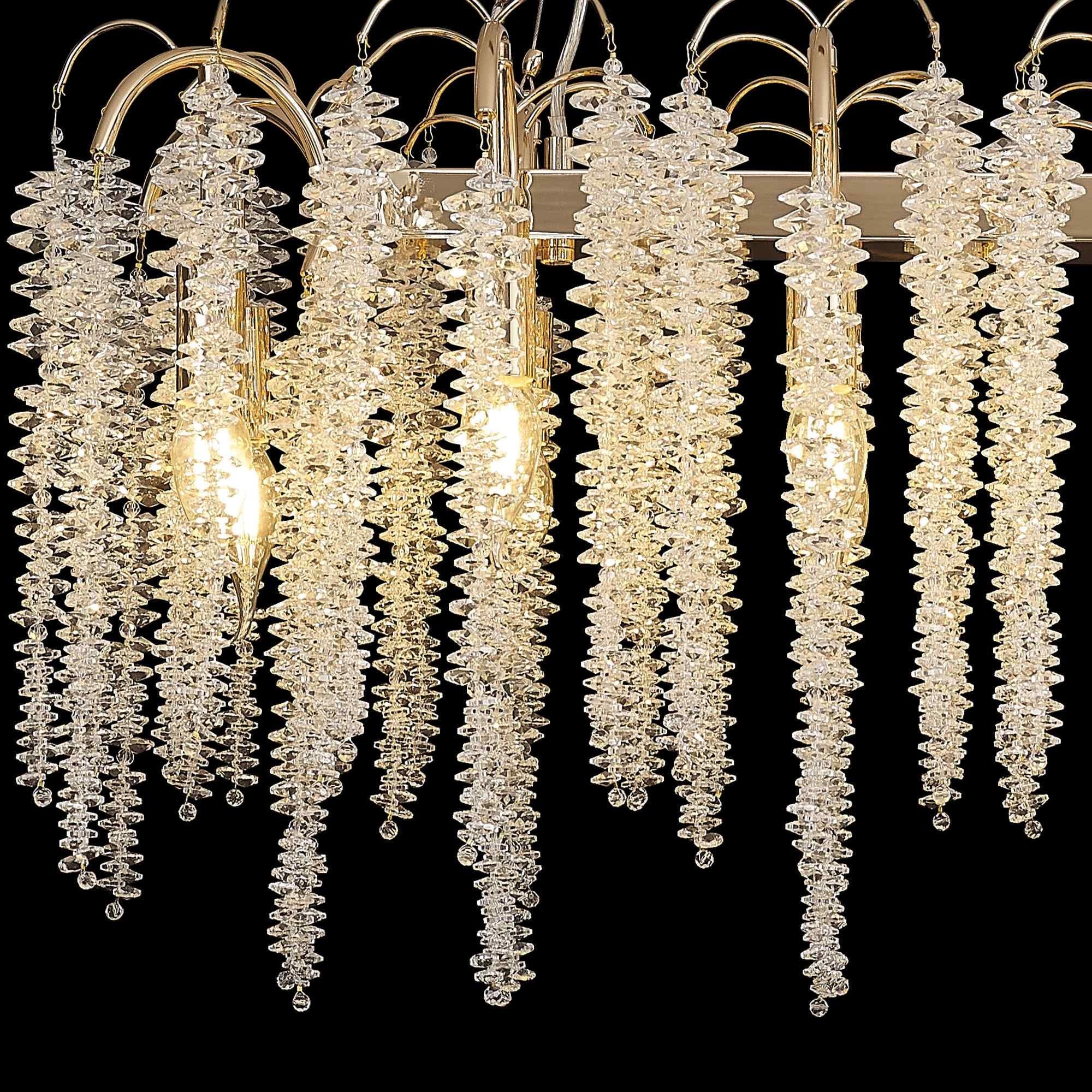 IL32858 Wisteria Oval Pendant 12 Light E14 French Gold / Crystal