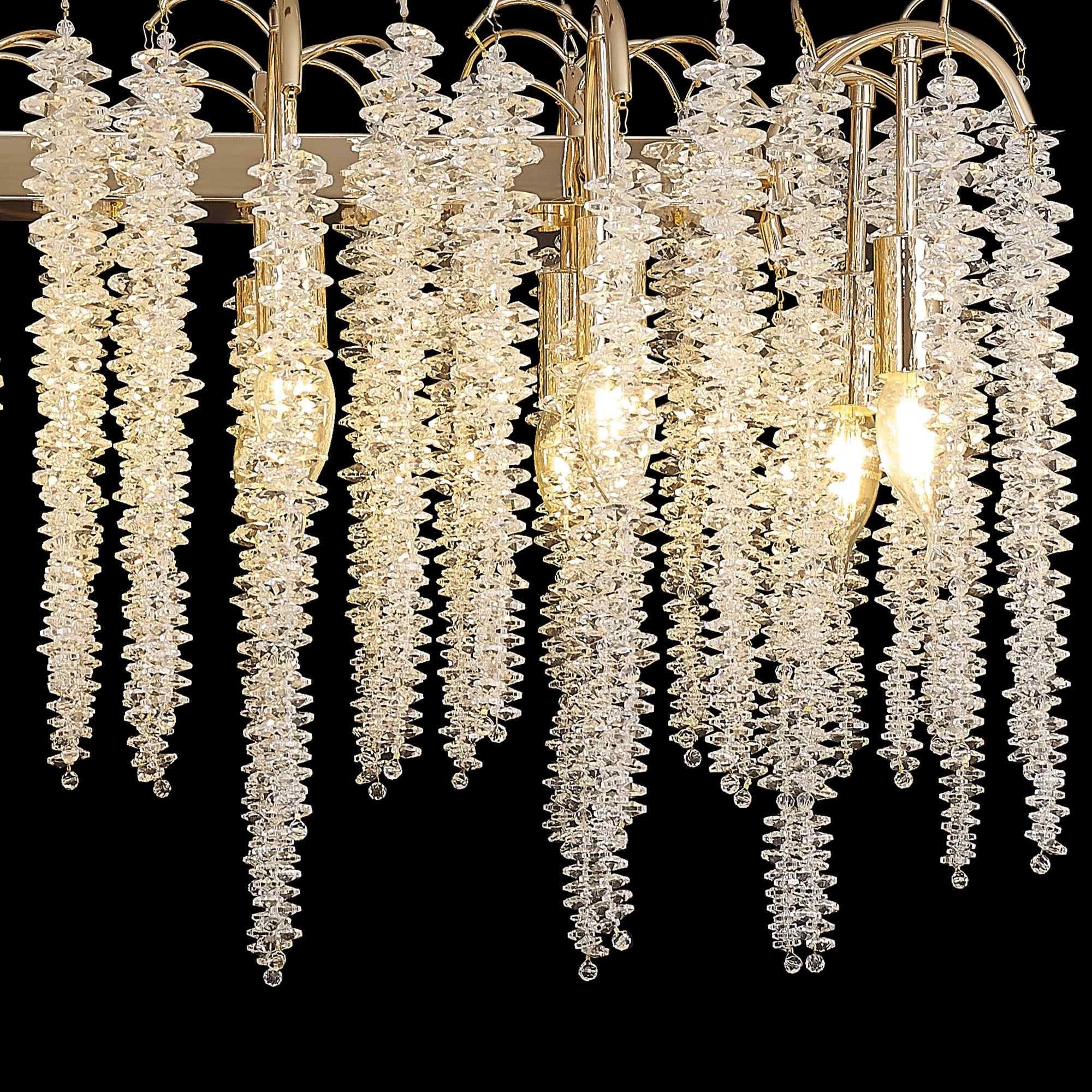 IL32858 Wisteria Oval Pendant 12 Light E14 French Gold / Crystal