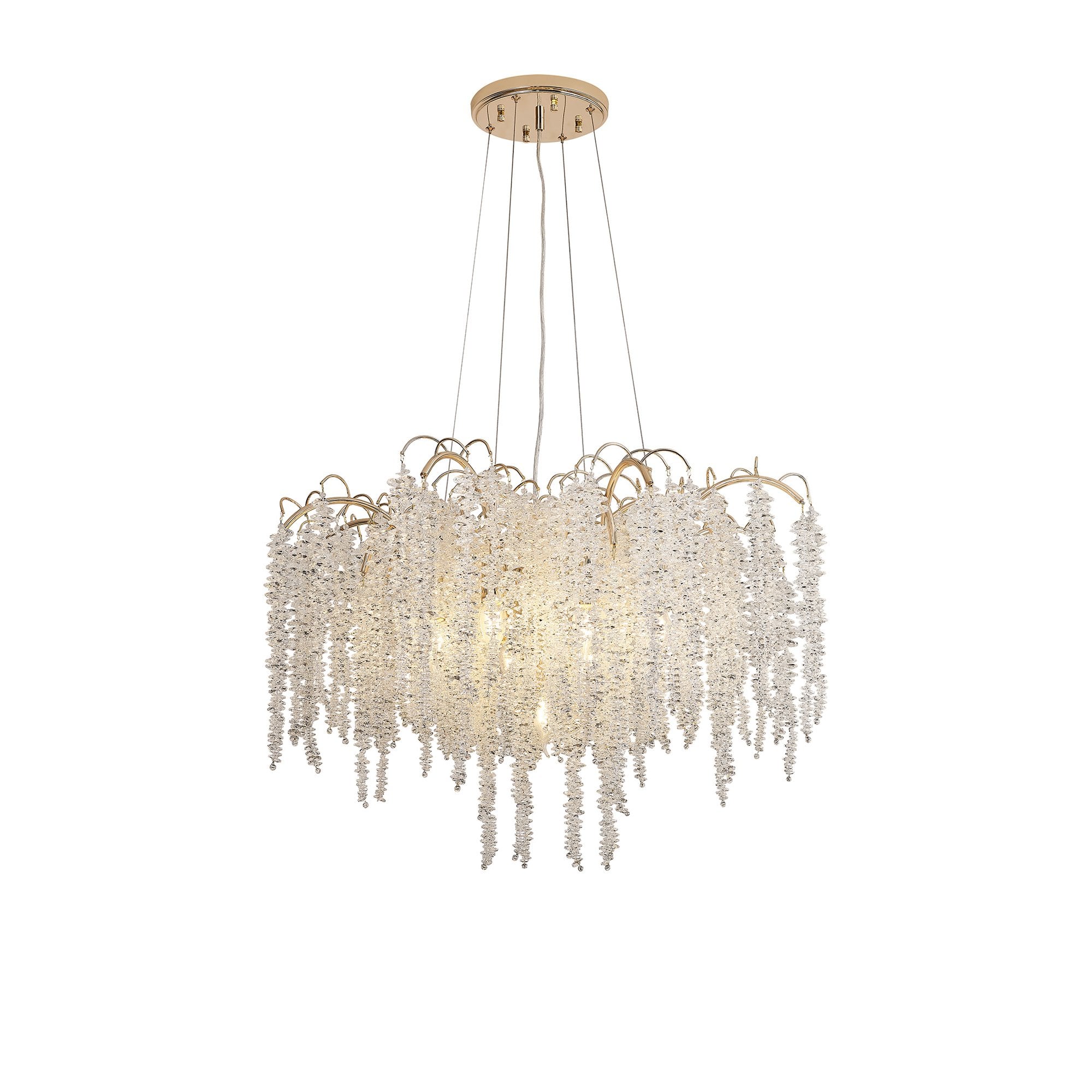 IL32857 Wisteria Round Pendant 9 Light E14 French Gold / Crystal
