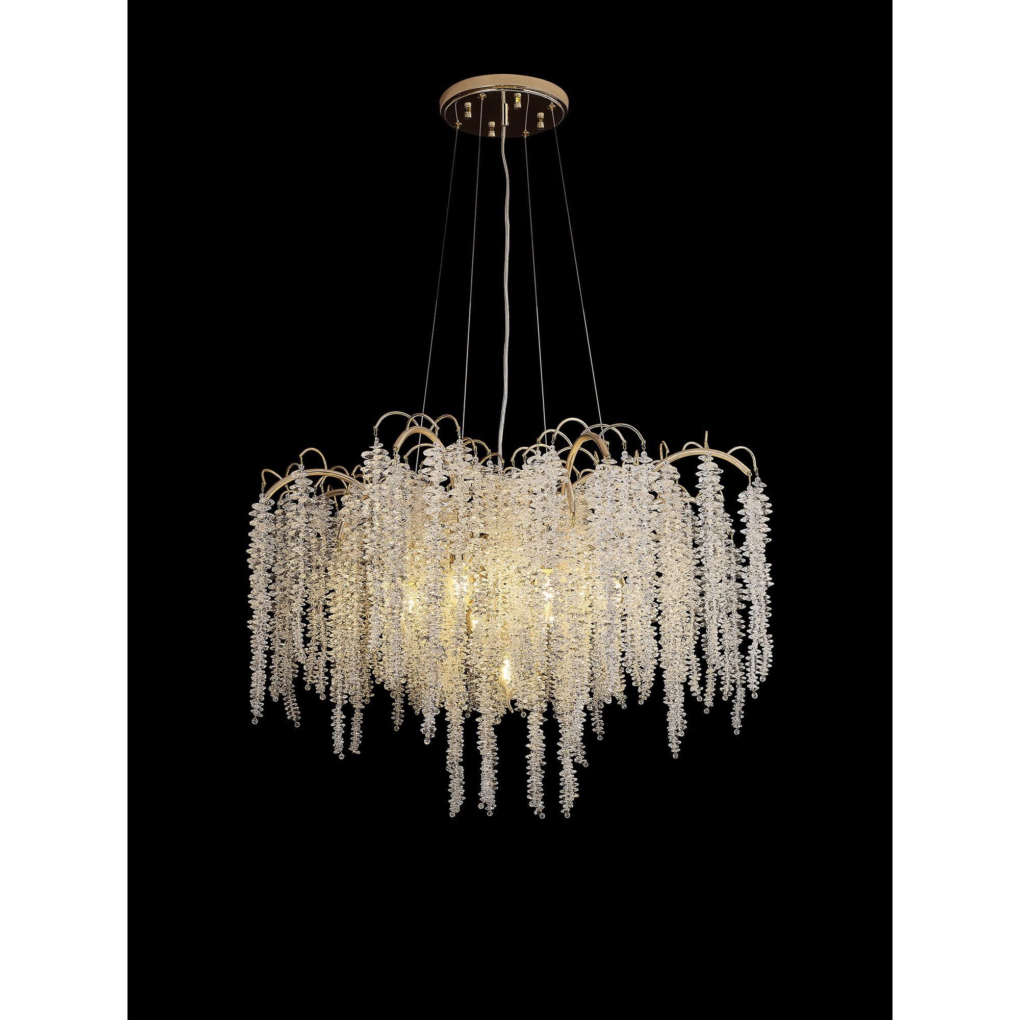 IL32857 Wisteria Round Pendant 9 Light E14 French Gold / Crystal