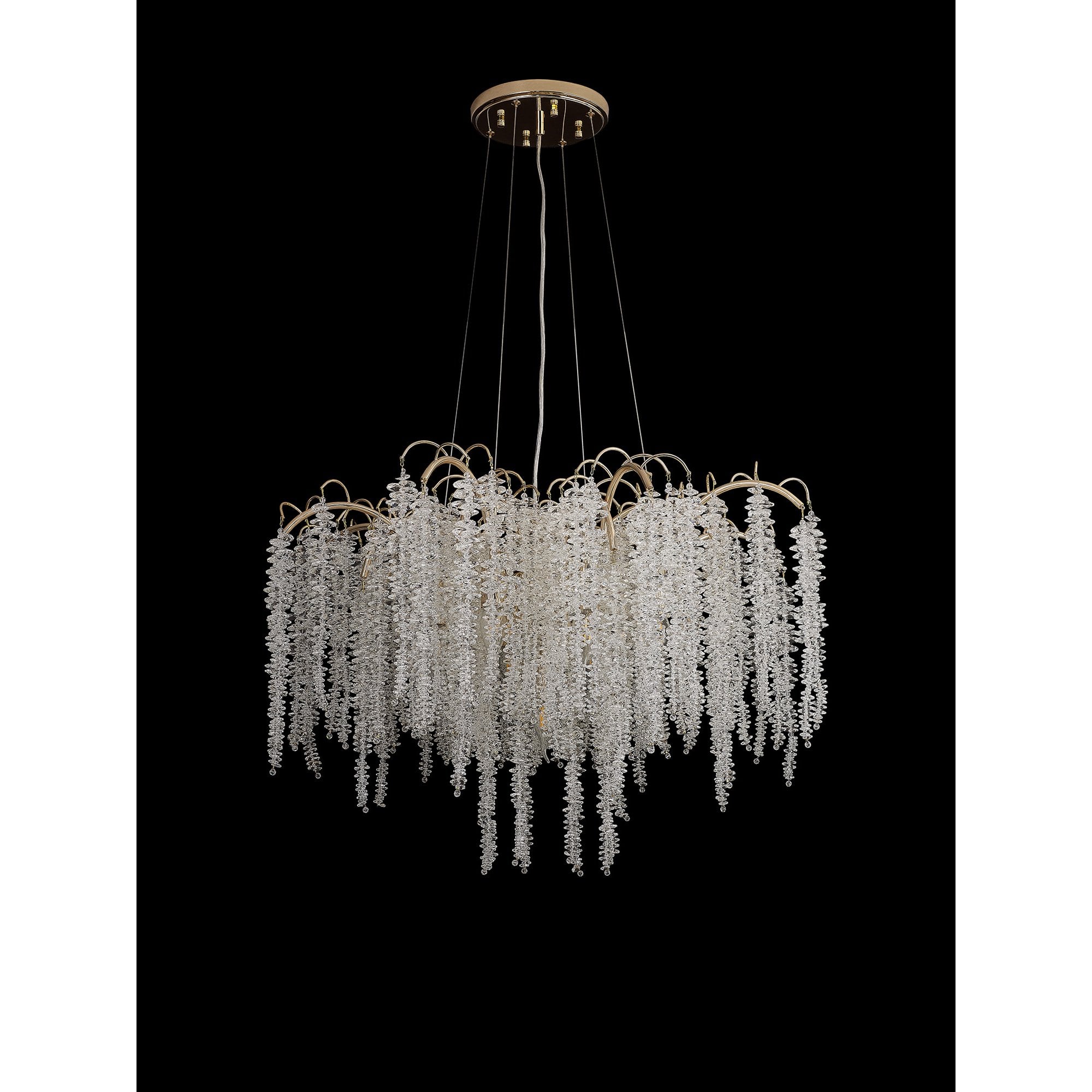 IL32857 Wisteria Round Pendant 9 Light E14 French Gold / Crystal