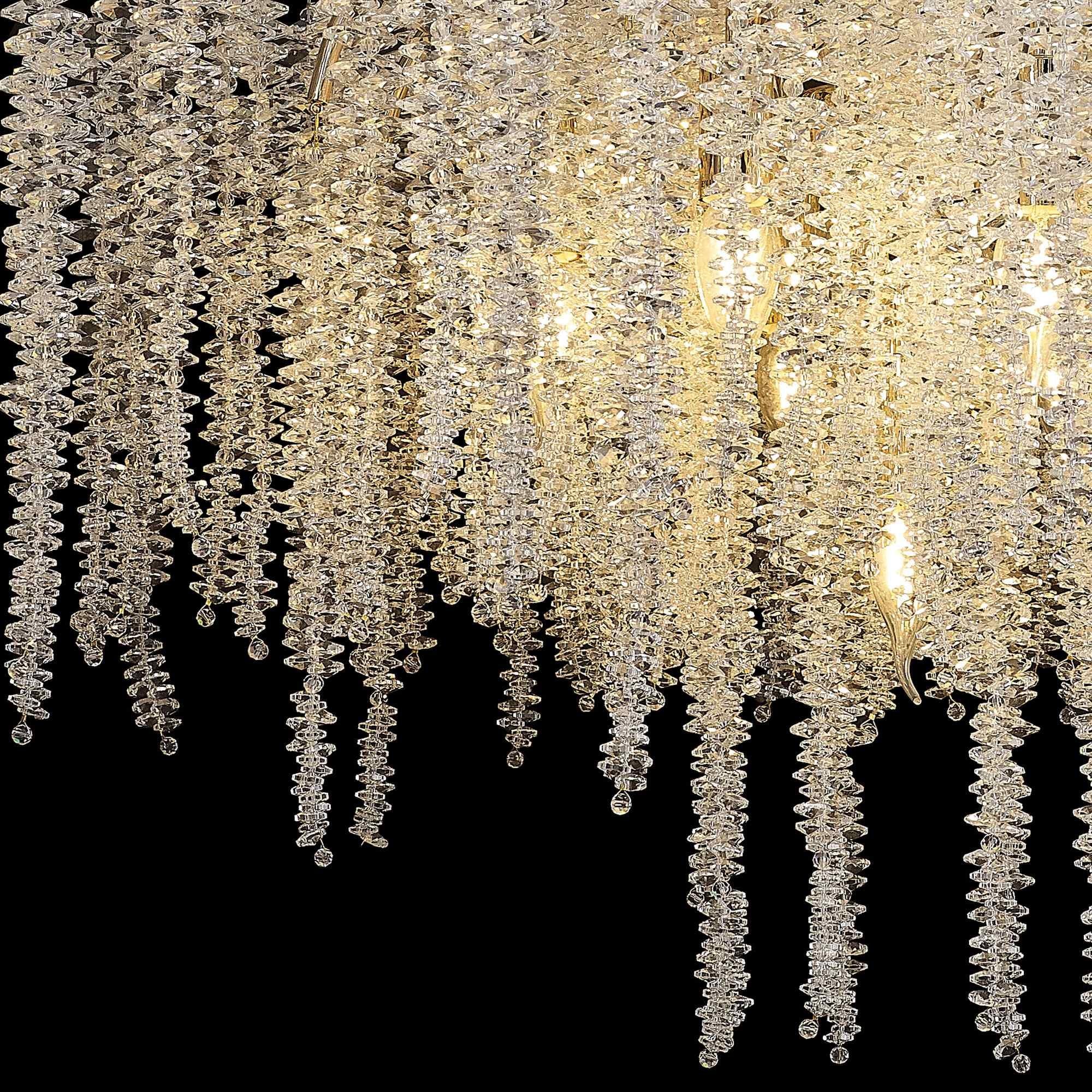 IL32857 Wisteria Round Pendant 9 Light E14 French Gold / Crystal