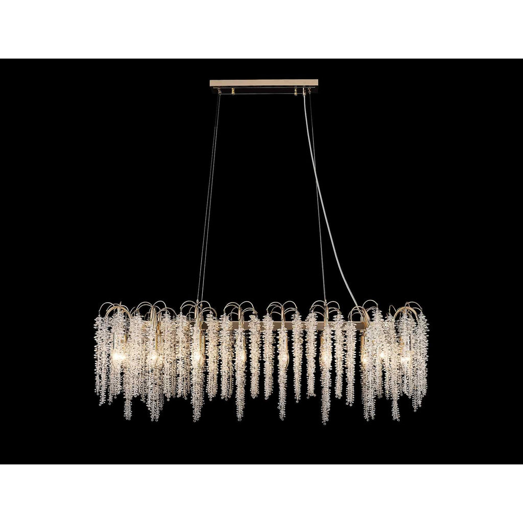 IL32903 Wisteria Oval Pendant 16 Light E14 French Gold / Crystal