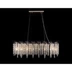 IL32903 Wisteria Oval Pendant 16 Light E14 French Gold / Crystal