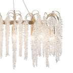 IL32903 Wisteria Oval Pendant 16 Light E14 French Gold / Crystal