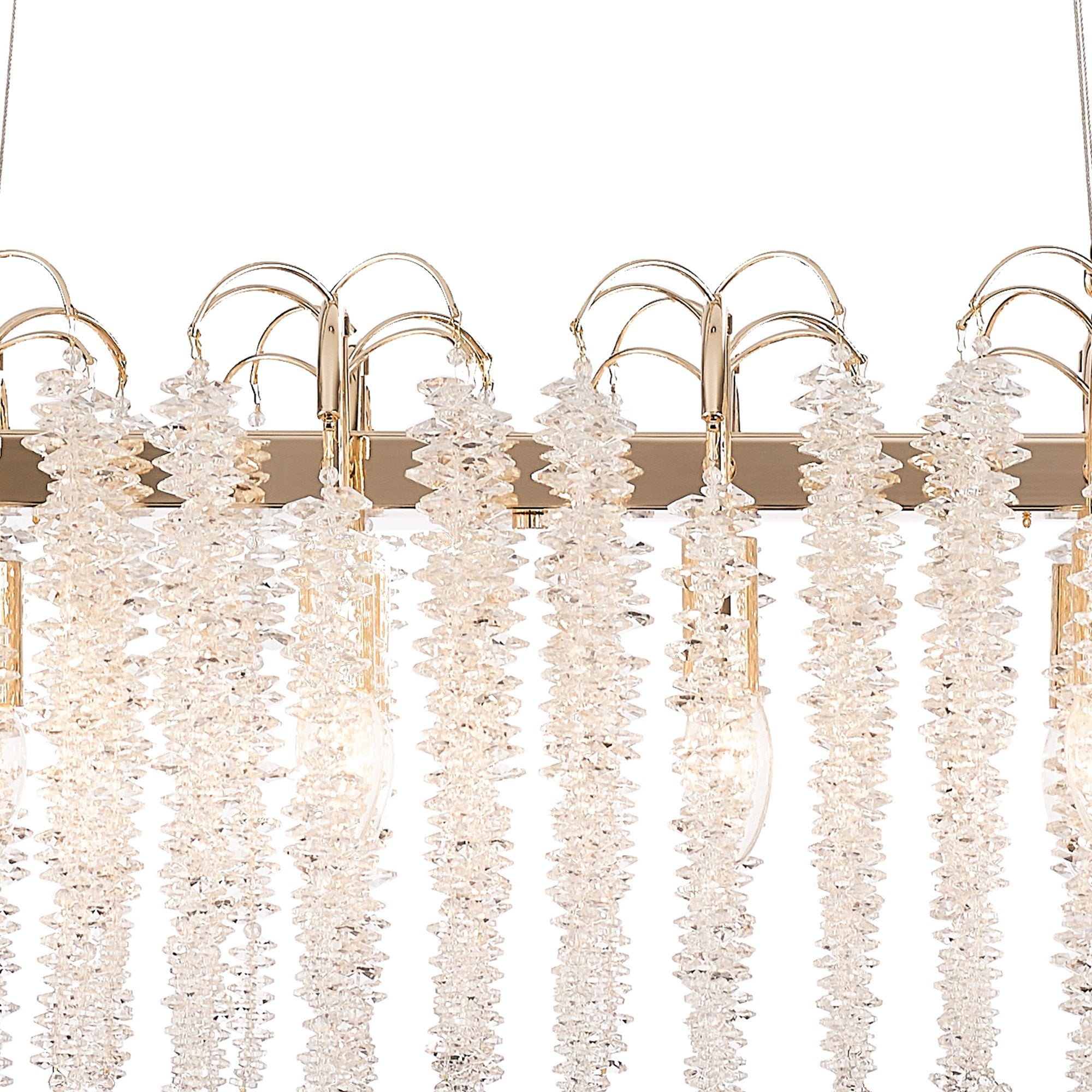 IL32903 Wisteria Oval Pendant 16 Light E14 French Gold / Crystal