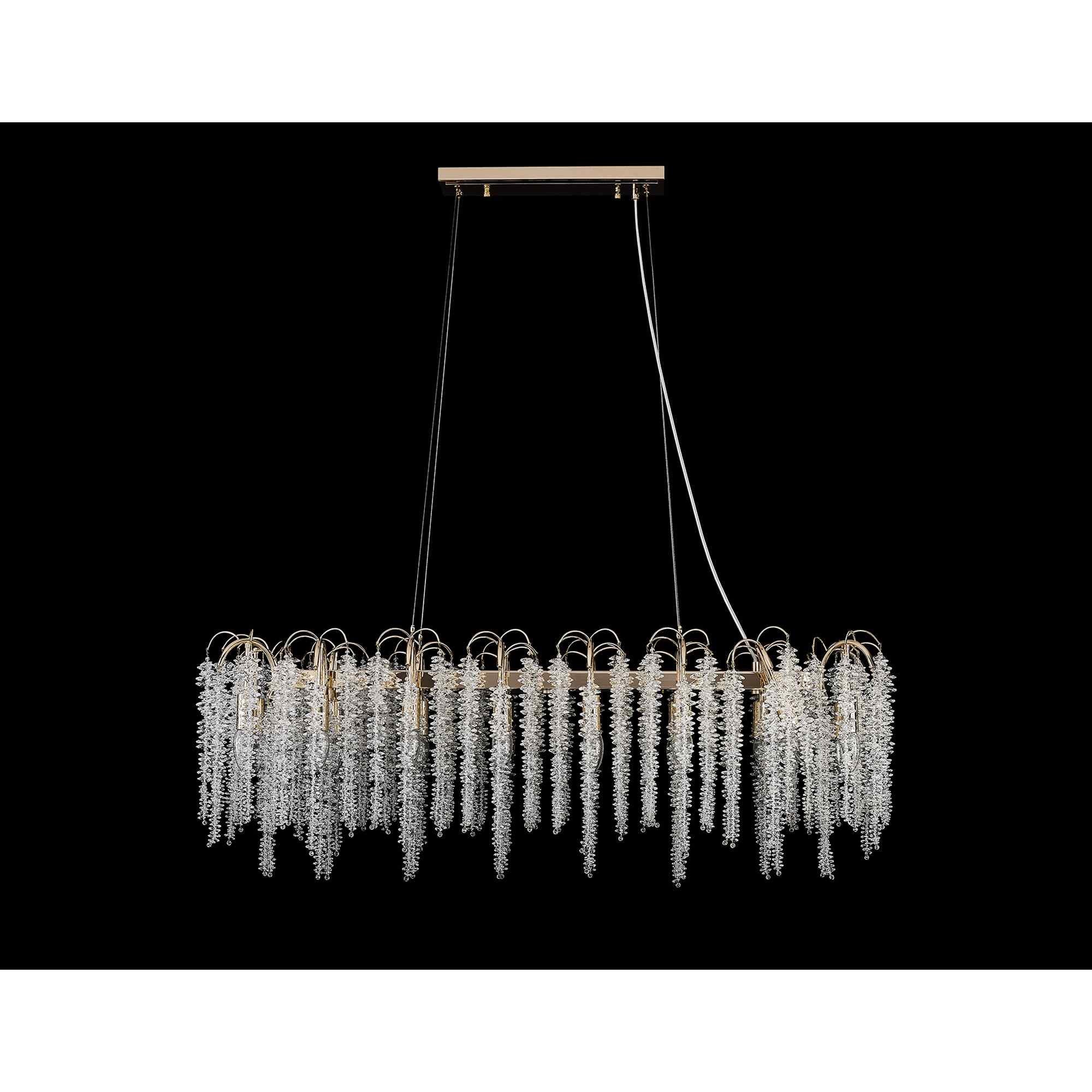 IL32903 Wisteria Oval Pendant 16 Light E14 French Gold / Crystal