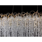 IL32903 Wisteria Oval Pendant 16 Light E14 French Gold / Crystal