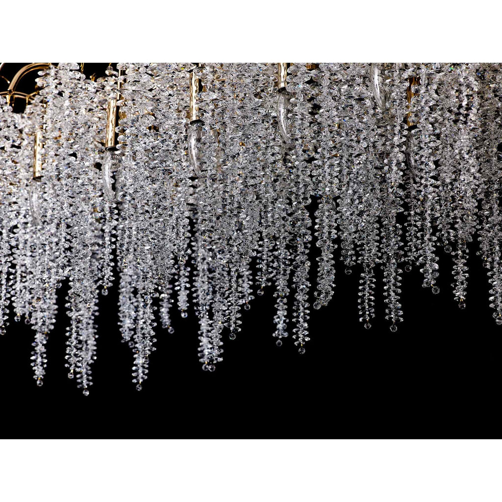 IL32903 Wisteria Oval Pendant 16 Light E14 French Gold / Crystal