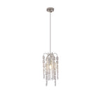 IL32906 Wisteria Round Pendant 1 Light E14 Polished Nickel / Crystal