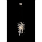 IL32906 Wisteria Round Pendant 1 Light E14 Polished Nickel / Crystal