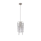 IL32906 Wisteria Round Pendant 1 Light E14 Polished Nickel / Crystal