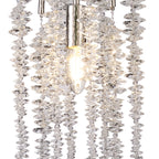 IL32906 Wisteria Round Pendant 1 Light E14 Polished Nickel / Crystal