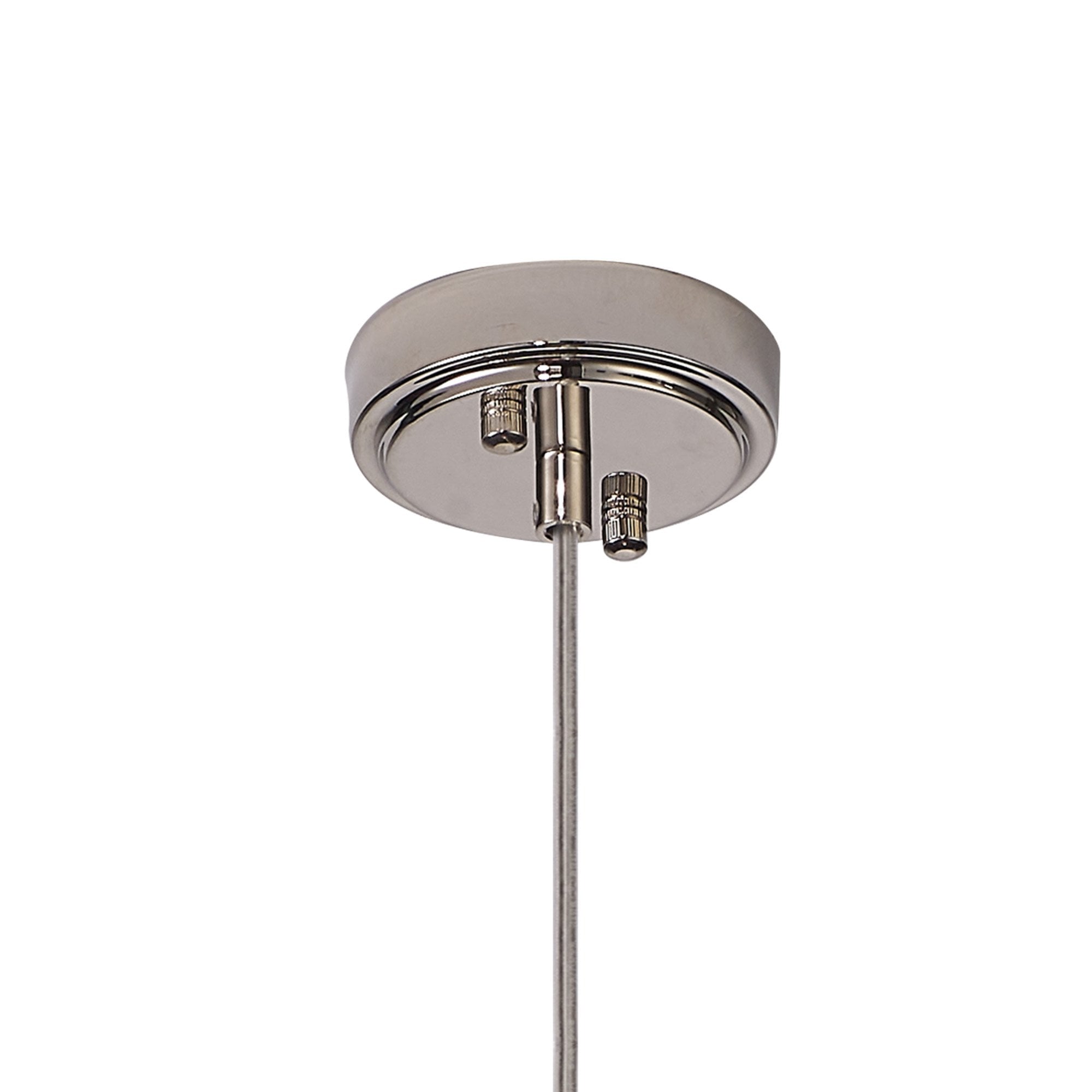 IL32906 Wisteria Round Pendant 1 Light E14 Polished Nickel / Crystal