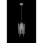 IL32906 Wisteria Round Pendant 1 Light E14 Polished Nickel / Crystal