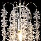 IL32906 Wisteria Round Pendant 1 Light E14 Polished Nickel / Crystal
