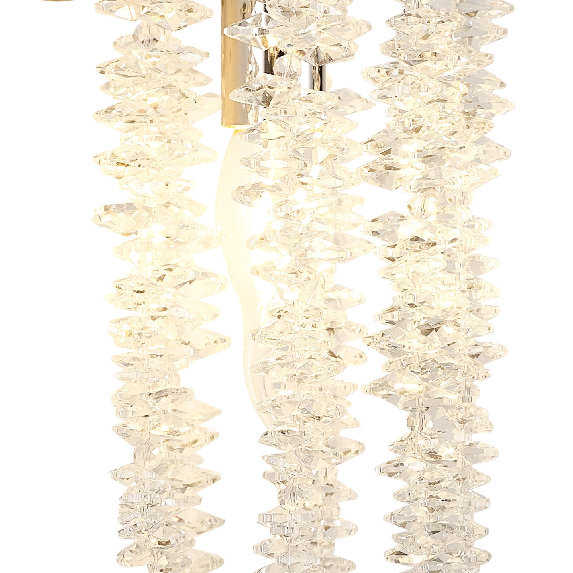 IL32885 Wisteria Wall Lamp 1 Light E14 Polished Nickel / Crystal