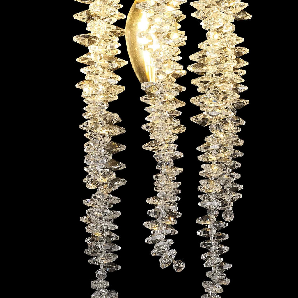 IL32885 Wisteria Wall Lamp 1 Light E14 Polished Nickel / Crystal