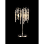 IL32904 Wisteria Table Lamp 3 Light E14 Polished Nickel / Crystal