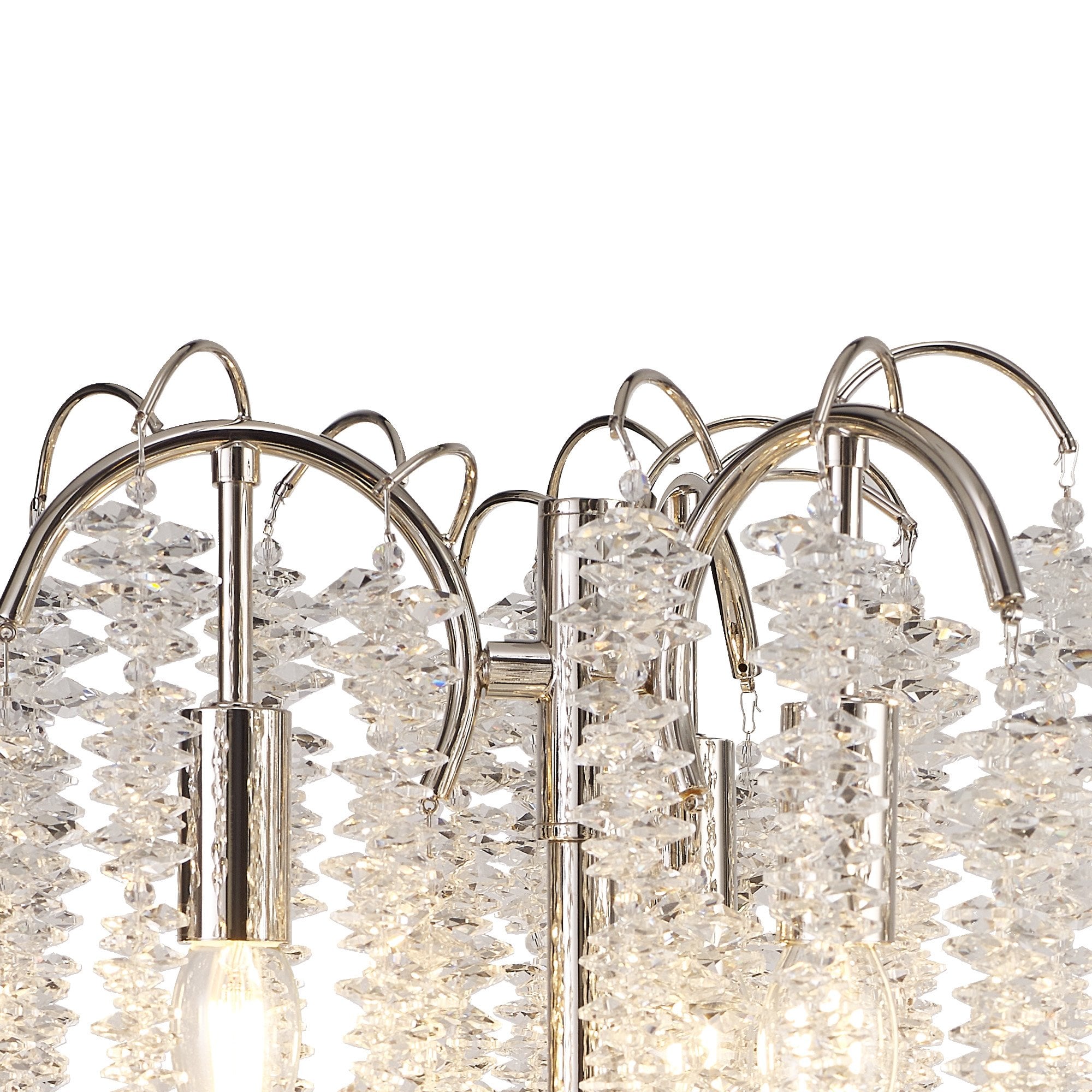 IL32904 Wisteria Table Lamp 3 Light E14 Polished Nickel / Crystal