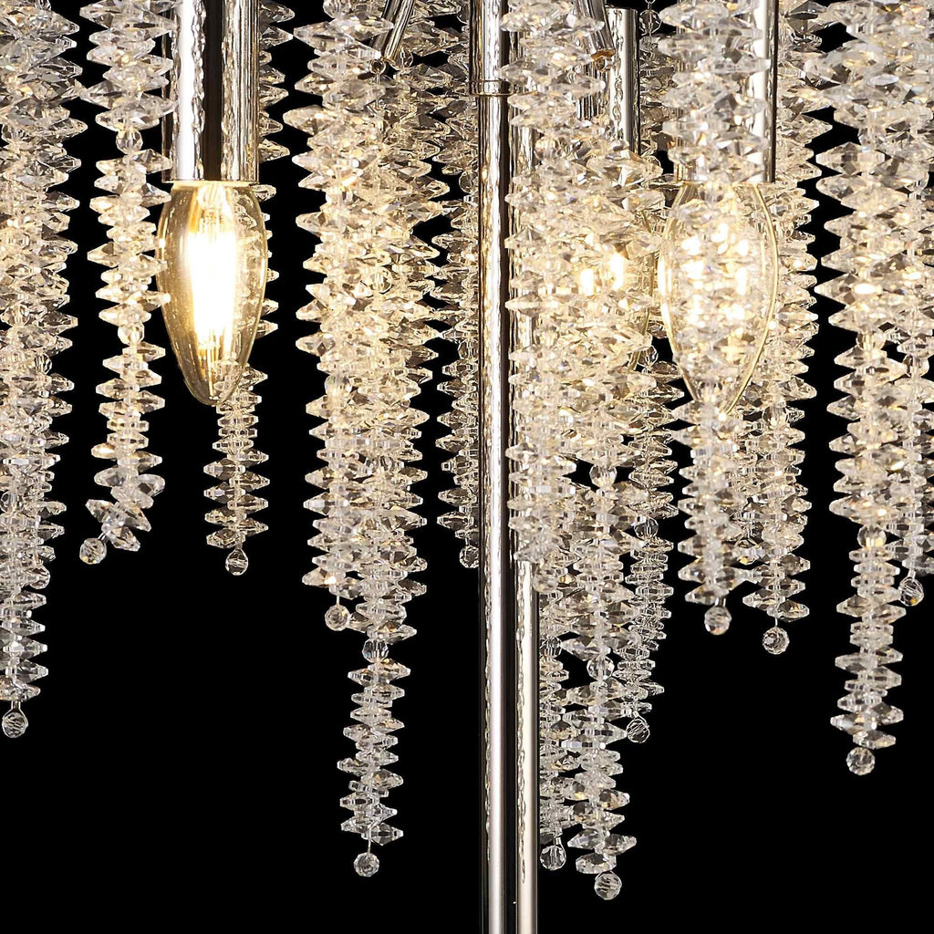 IL32904 Wisteria Table Lamp 3 Light E14 Polished Nickel / Crystal