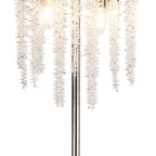 IL32905 Wisteria Floor Lamp 4 Light E14 Polished Nickel / Crystal