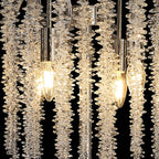 IL32905 Wisteria Floor Lamp 4 Light E14 Polished Nickel / Crystal