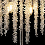 IL32905 Wisteria Floor Lamp 4 Light E14 Polished Nickel / Crystal