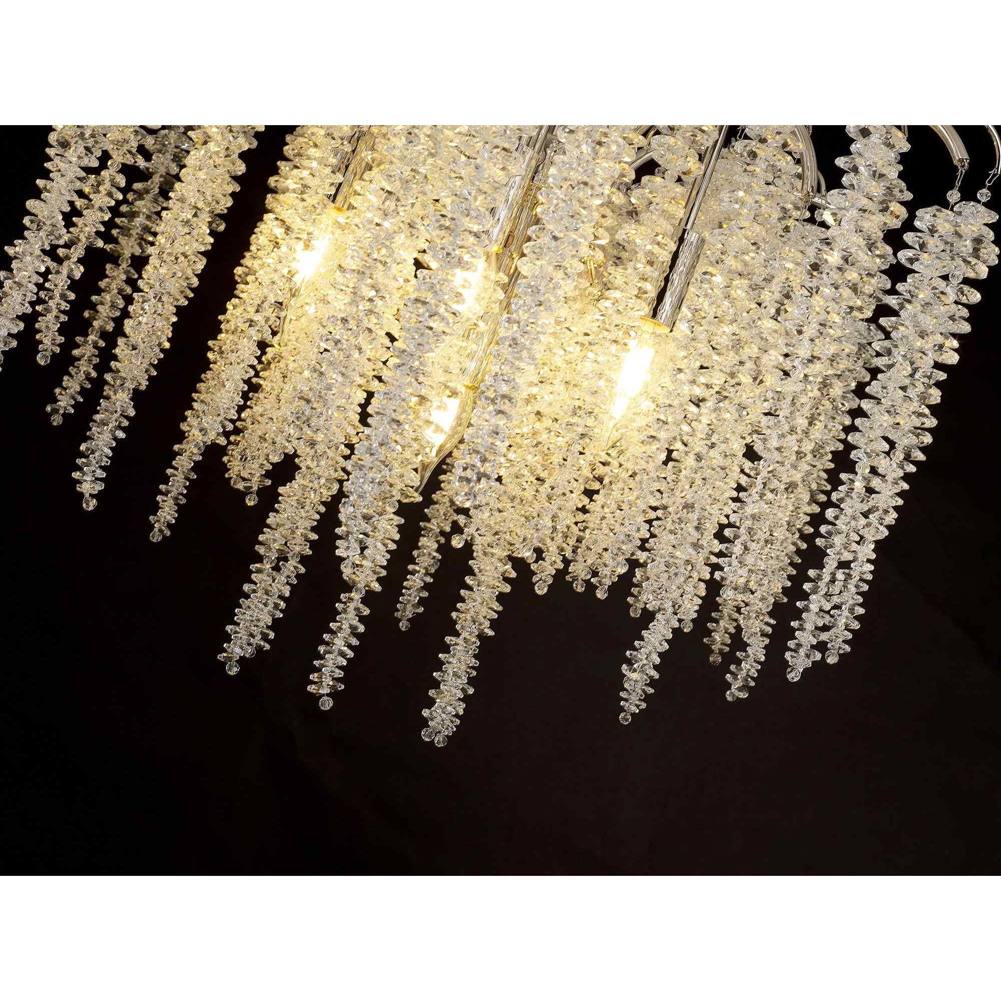 IL32882 Wisteria Round Pendant 7 Light E14 Polished Nickel / Crystal