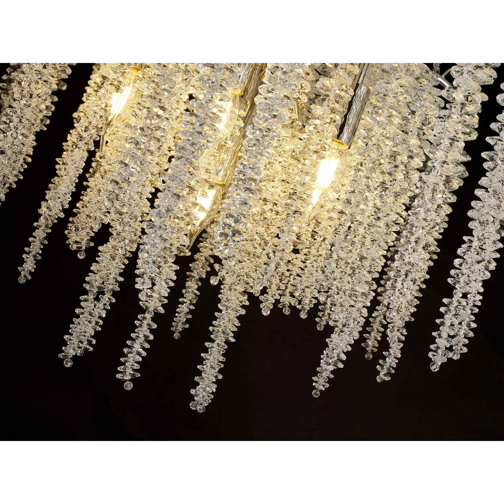 IL32882 Wisteria Round Pendant 7 Light E14 Polished Nickel / Crystal