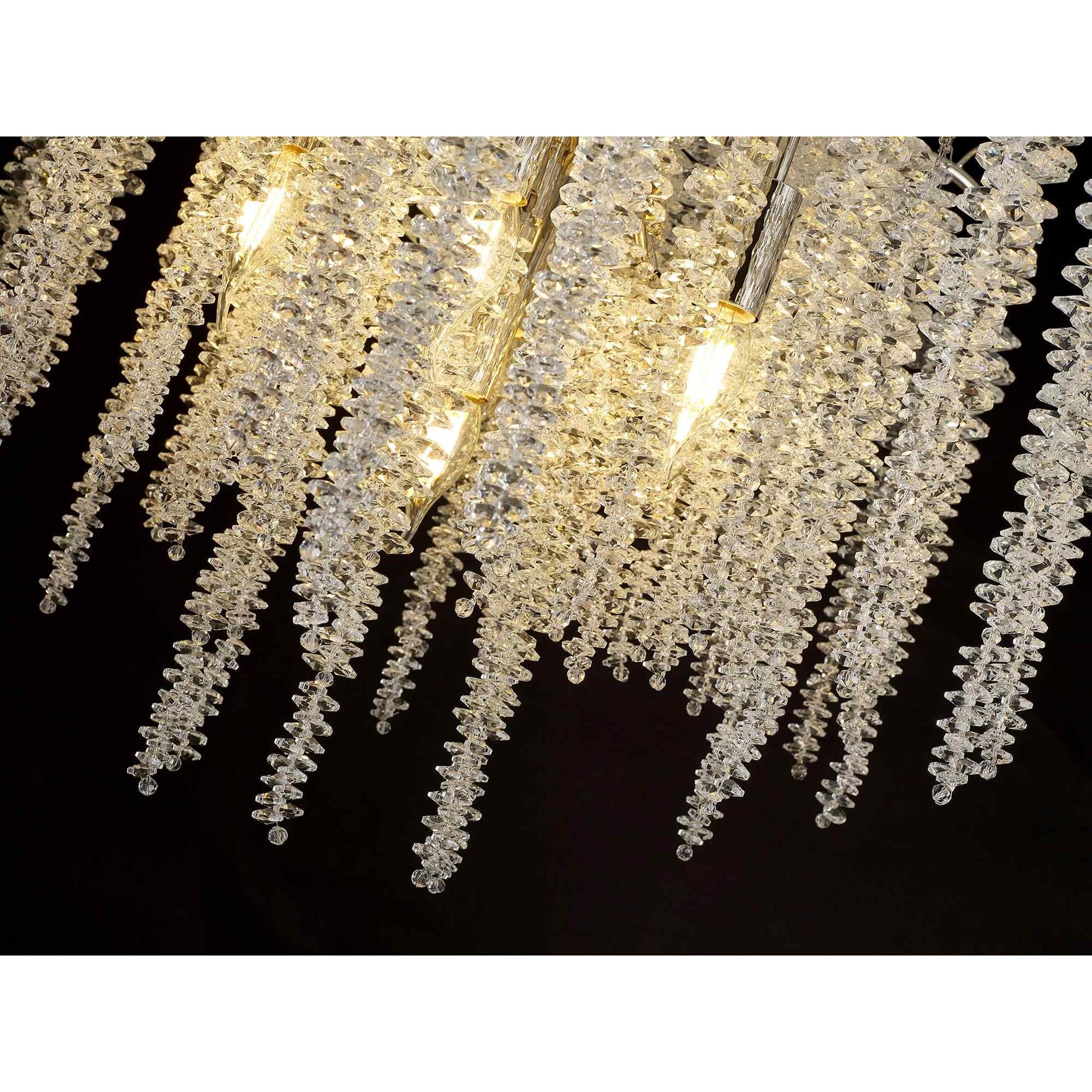 IL32882 Wisteria Round Pendant 7 Light E14 Polished Nickel / Crystal
