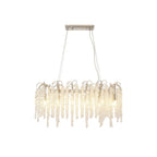 IL32884 Wisteria Oval Pendant 12 Light E14 Polished Nickel / Crystal