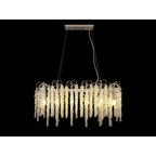 IL32884 Wisteria Oval Pendant 12 Light E14 Polished Nickel / Crystal