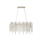 IL32884 Wisteria Oval Pendant 12 Light E14 Polished Nickel / Crystal