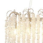 IL32884 Wisteria Oval Pendant 12 Light E14 Polished Nickel / Crystal