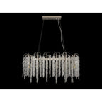 IL32884 Wisteria Oval Pendant 12 Light E14 Polished Nickel / Crystal