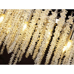 IL32884 Wisteria Oval Pendant 12 Light E14 Polished Nickel / Crystal