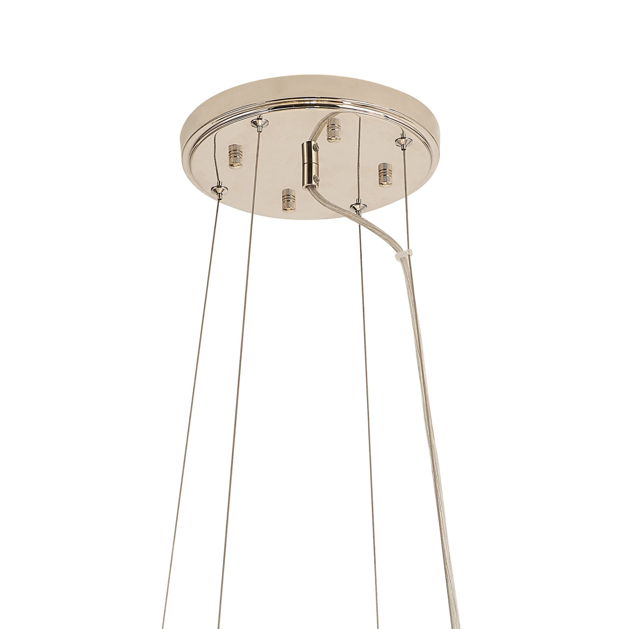 IL32883 Wisteria Round Pendant 9 Light E14 Polished Nickel / Crystal