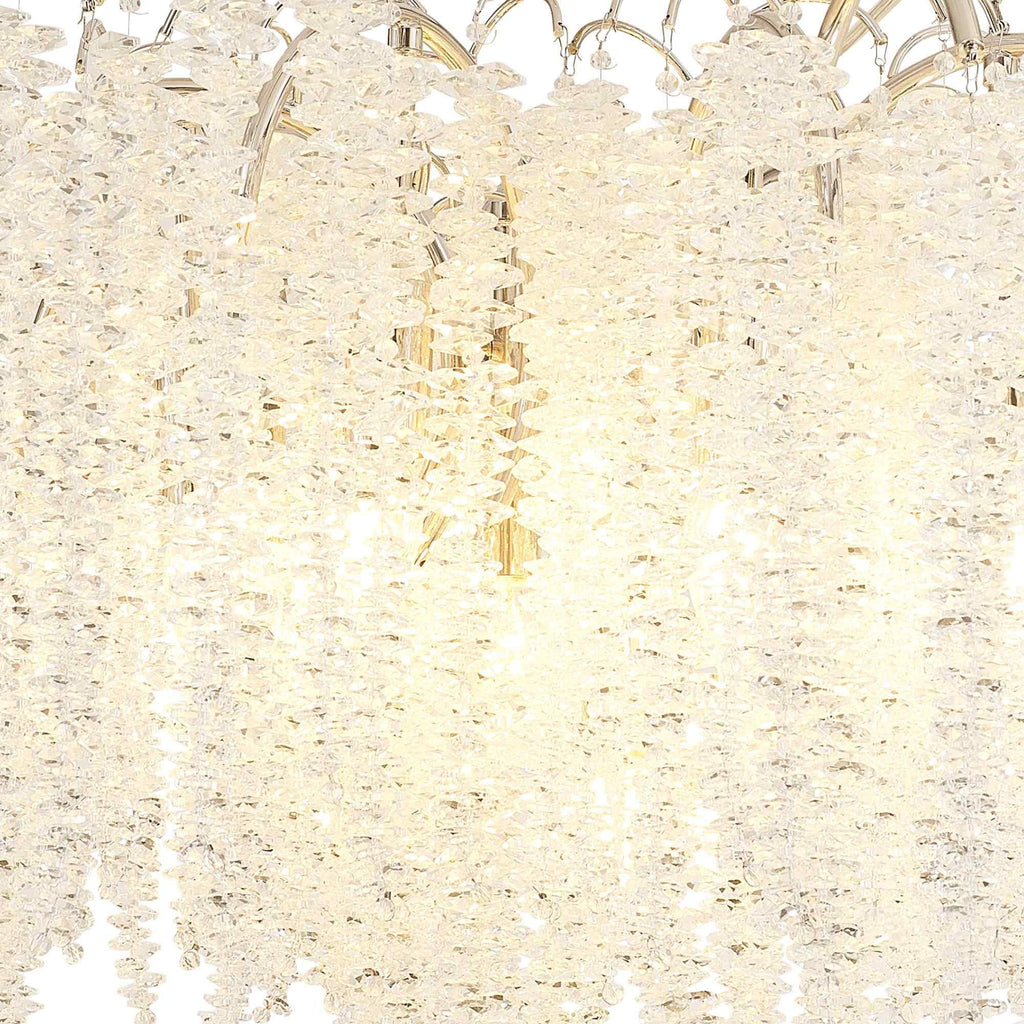 IL32883 Wisteria Round Pendant 9 Light E14 Polished Nickel / Crystal