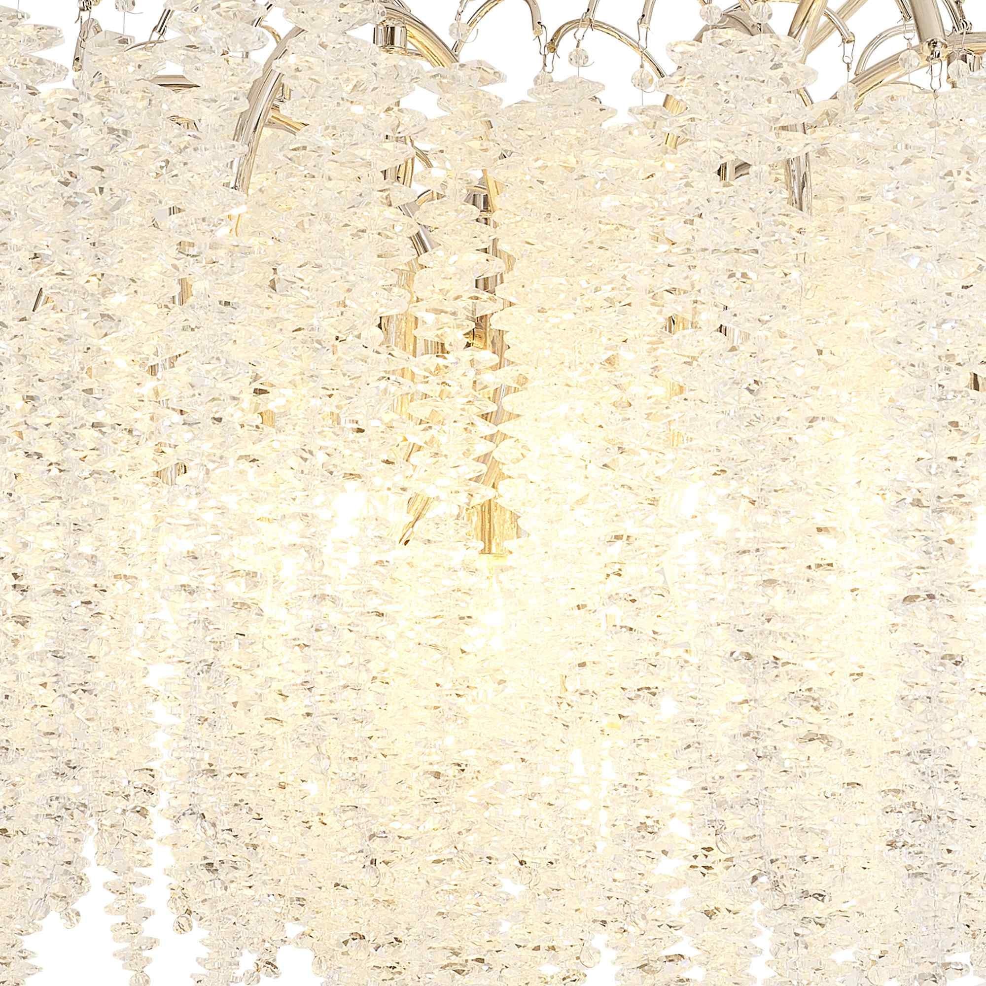 IL32883 Wisteria Round Pendant 9 Light E14 Polished Nickel / Crystal
