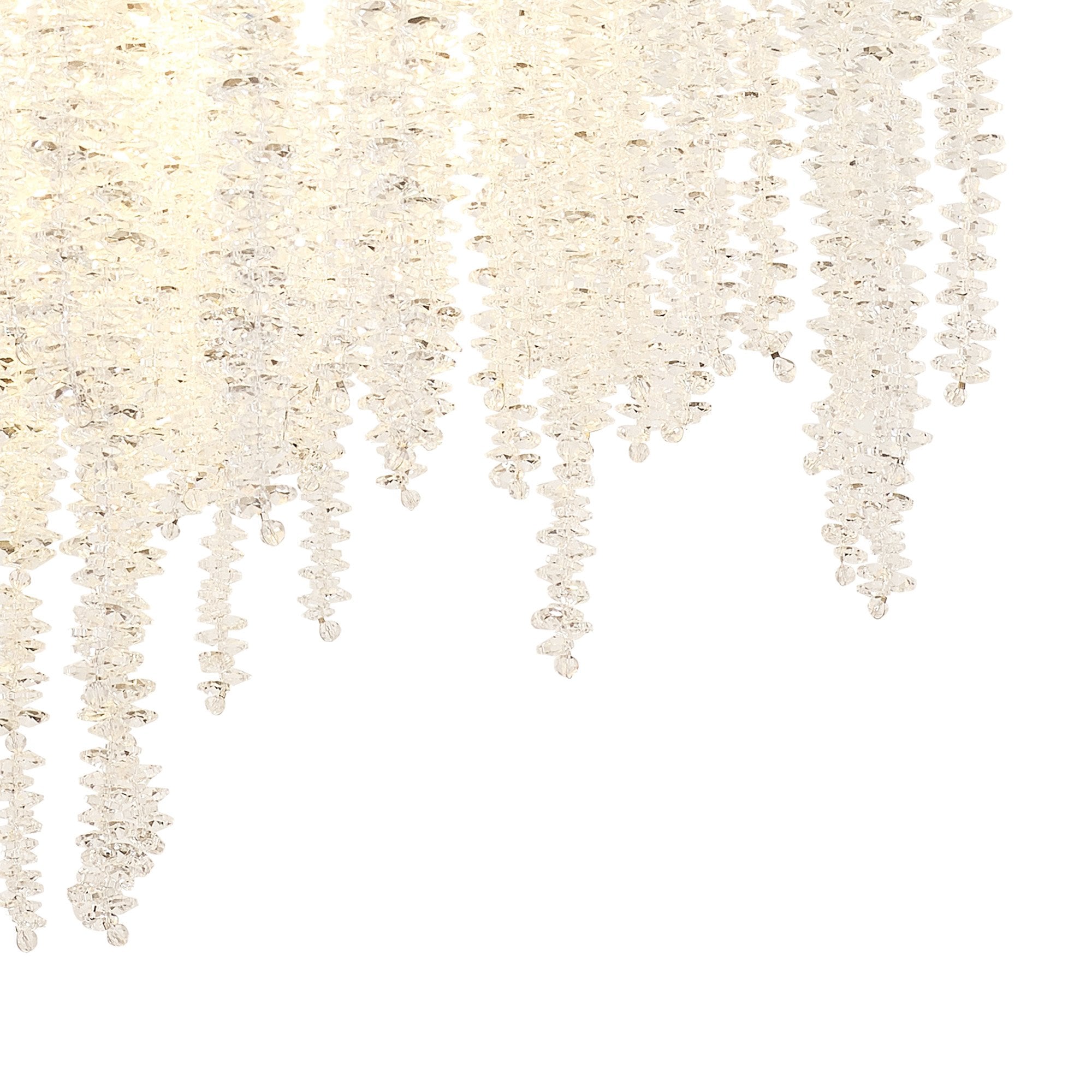 IL32883 Wisteria Round Pendant 9 Light E14 Polished Nickel / Crystal