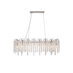 IL32907 Wisteria Oval Pendant 16 Light E14 Polished Nickel / Crystal