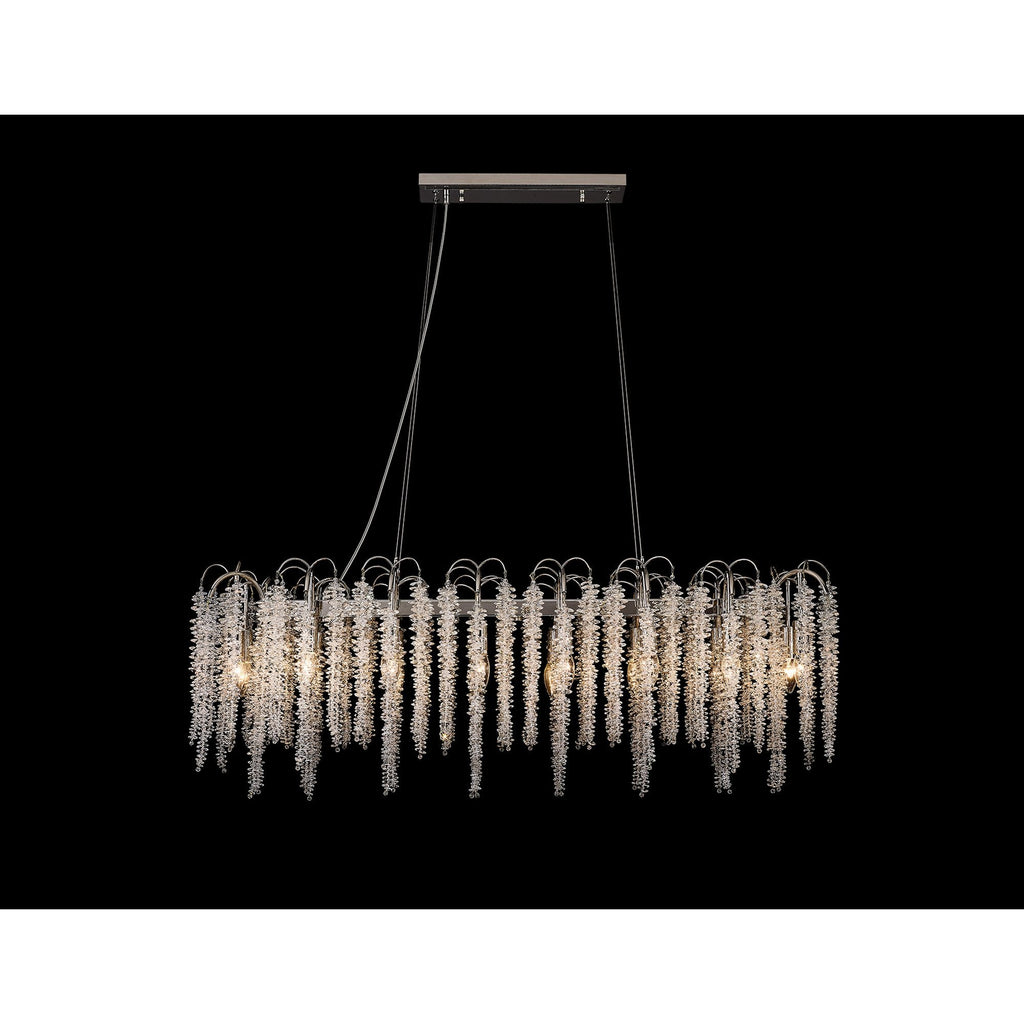 IL32907 Wisteria Oval Pendant 16 Light E14 Polished Nickel / Crystal