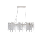 IL32907 Wisteria Oval Pendant 16 Light E14 Polished Nickel / Crystal
