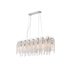IL32907 Wisteria Oval Pendant 16 Light E14 Polished Nickel / Crystal