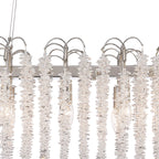 IL32907 Wisteria Oval Pendant 16 Light E14 Polished Nickel / Crystal