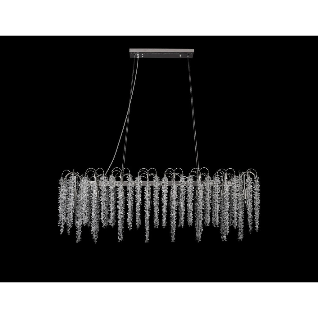 IL32907 Wisteria Oval Pendant 16 Light E14 Polished Nickel / Crystal