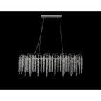 IL32907 Wisteria Oval Pendant 16 Light E14 Polished Nickel / Crystal